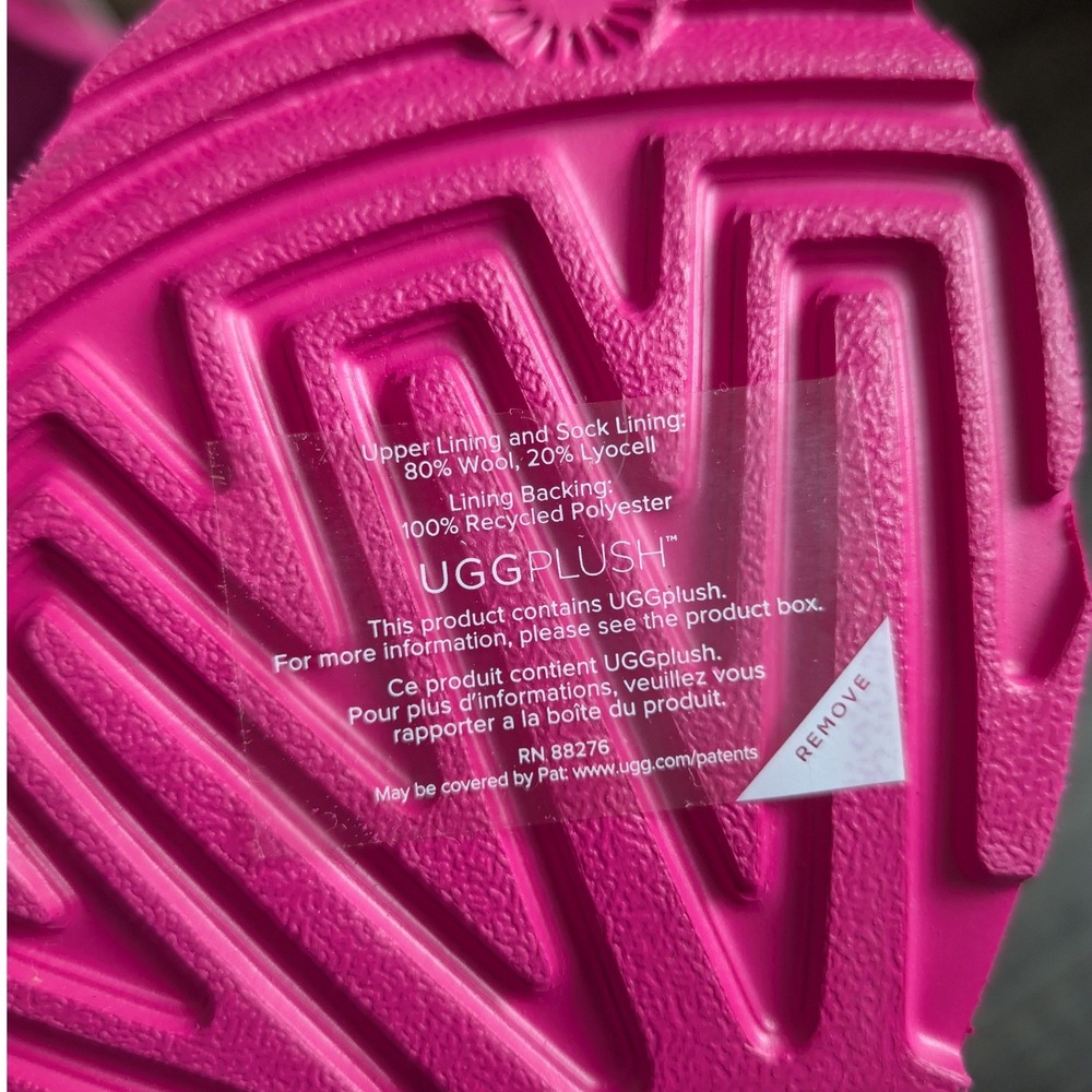 🆕 UGG Suede Neumel Lace Up Wool Lined Chukka Warm Boots Big Kid Sz 6 Neon Pink - Picture 12 of 12